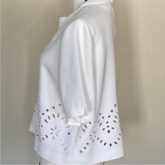 Veronica Beard NWT Laser Cut Top size 6 - Picture 5 of 6